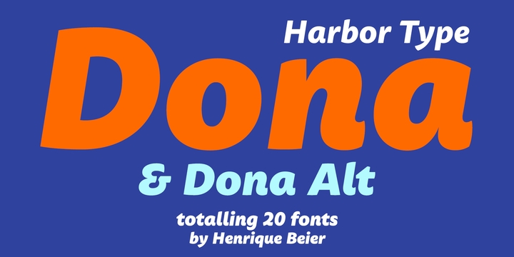 Пример шрифта Dona #1